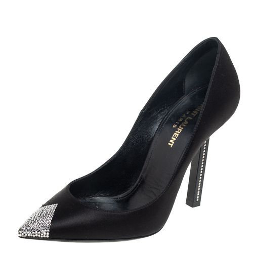 Saint Laurent Satin Tower Pumps Size 36.5 - Saint Laurent Paris - Modalova