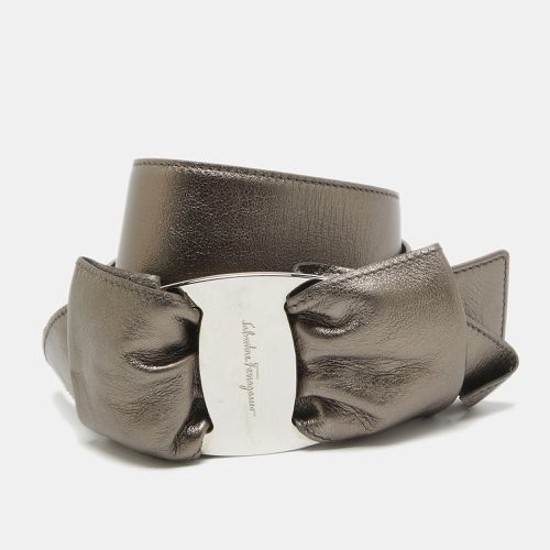 Leather Logo Bow Waist Belt 85CM - Salvatore Ferragamo - Modalova