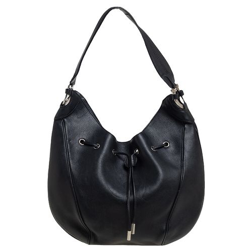 Leather Drawstring Hobo - Salvatore Ferragamo - Modalova