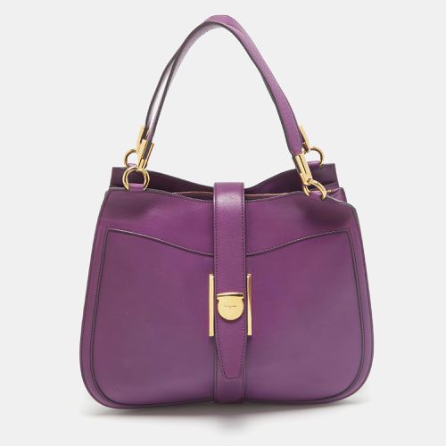 Leather Enny Hobo - Salvatore Ferragamo - Modalova