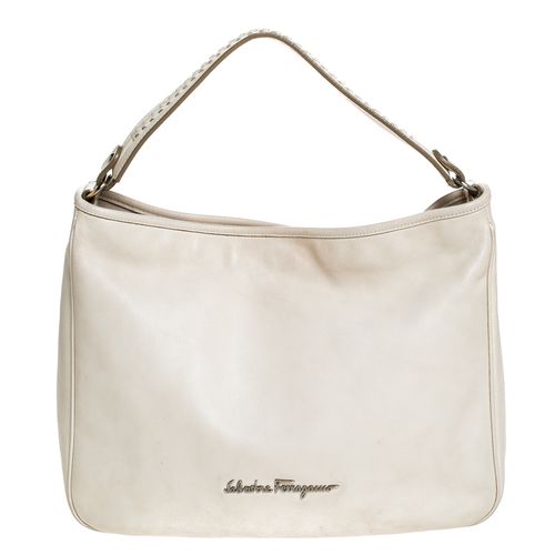 Off- Leather Hobo - Salvatore Ferragamo - Modalova