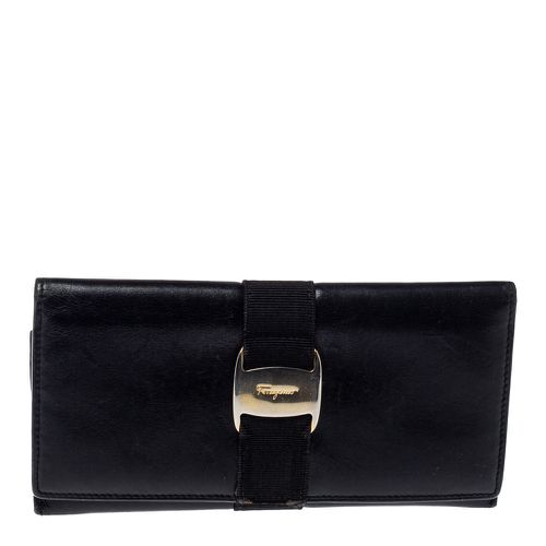 Leather Bow Wallet - Salvatore Ferragamo - Modalova