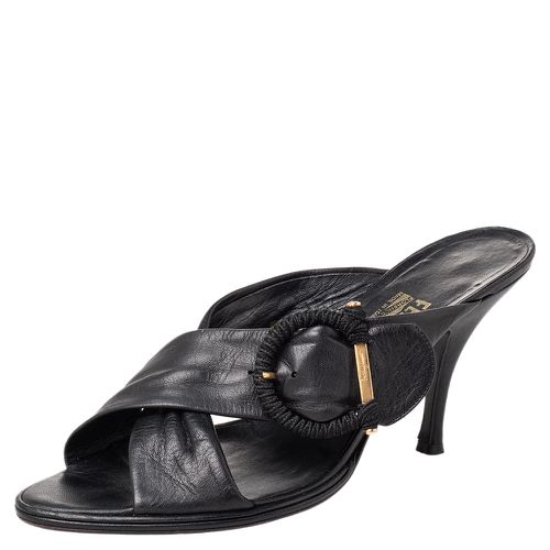 Leather Mule Sandals Size 40.5 - Salvatore Ferragamo - Modalova