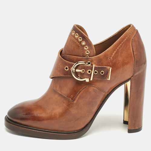 Leather Nevers Ankle Booties Size 39 - Salvatore Ferragamo - Modalova