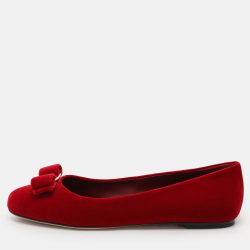 Velvet Varina Ballet Flats Size 39.5 - Salvatore Ferragamo - Modalova