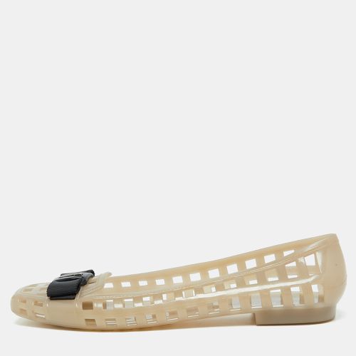 Jelly Laser Cut-Out Bow Ballet Flats Size 40.5 - Salvatore Ferragamo - Modalova