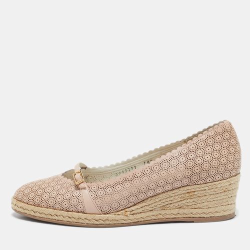 Leather Wedge Espadrille Pumps Size 39.5 - Salvatore Ferragamo - Modalova