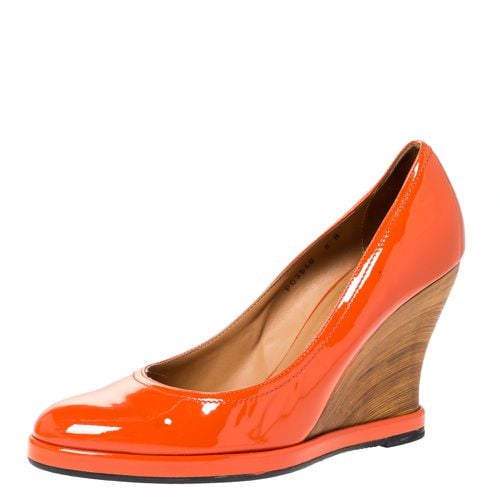 Patent Leather Wedge Platform Pumps Size 38.5 - Salvatore Ferragamo - Modalova