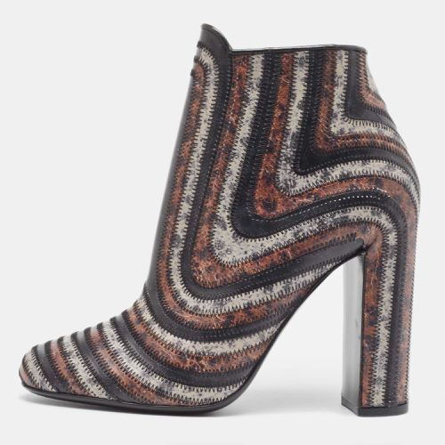 Printed Leather Feeling Ankle Boots Size 39.5 - Salvatore Ferragamo - Modalova