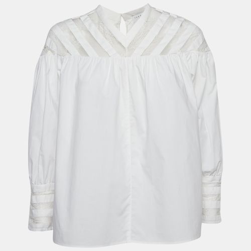 Cotton Lace Trimmed A-Line Blouse L - Sandro - Modalova