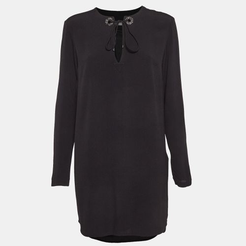 Crystal Embellished Crepe Tunic Dress L - Sandro - Modalova