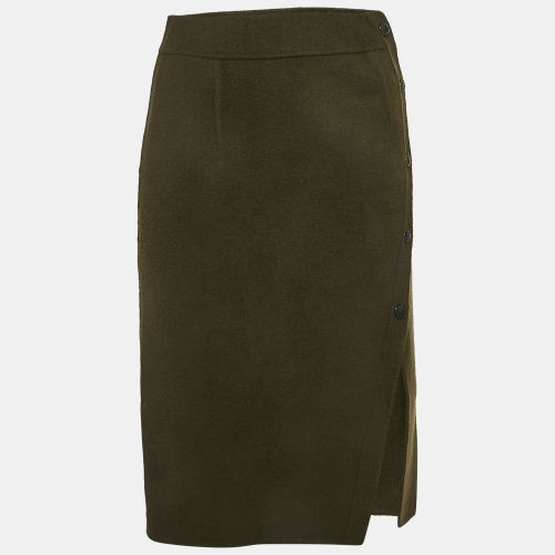 Wool Felt Button Detail Pencil Skirt S - Sandro - Modalova