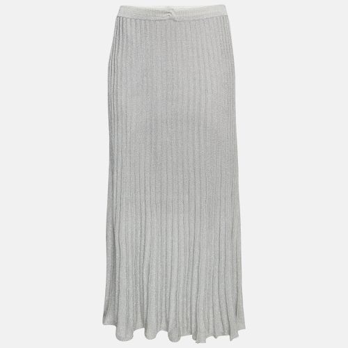 Shimmer Effect Synthetic Pleated Midi Skirt S - Sandro - Modalova