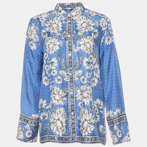 Sandro Blue Printed Silk Shirt M - Sandro - Modalova