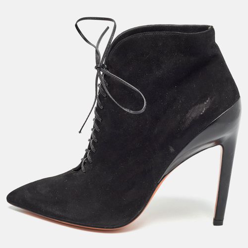 Suede Lace Up Ankle Boots Size 39.5 - Santoni - Modalova