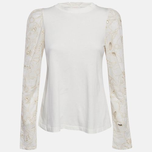 Powder Butterfly Embroidered Cotton Top XS - See by Chloe - Modalova