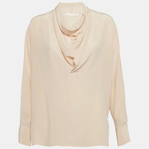 Blush Silk Cowl Neck Blouse S - See by Chloe - Modalova