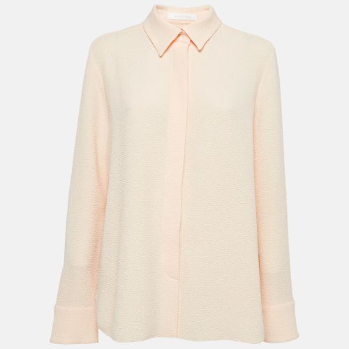 Champagne Textured Crepe Pleated Shirt M - See by Chloe - Modalova