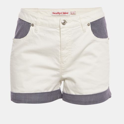 Cotton Contrast Panel Detail Shorts S - See by Chloe - Modalova
