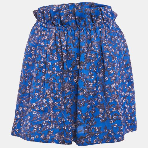 Printed Satin Ruffled Mini Skirt S - See by Chloe - Modalova