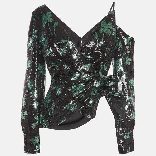 Leaf Sequined Asymmetrical Top M - Self-Portrait - Modalova