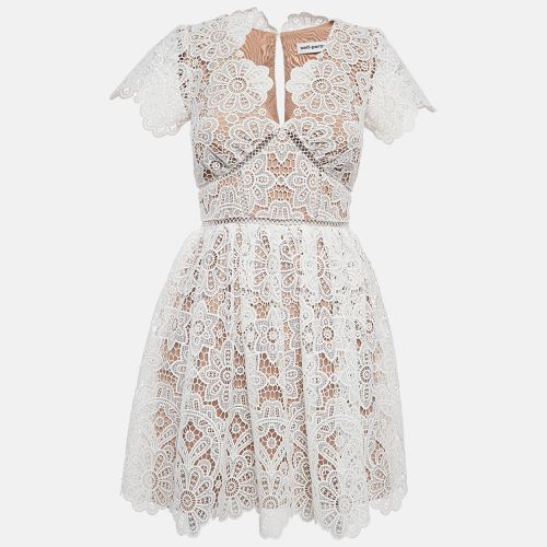 Floral Guipure Lace Mini Dress S - Self-Portrait - Modalova