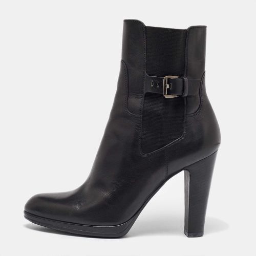 Leather Buckle Detail Ankle Boots Size 40 - Sergio Rossi - Modalova