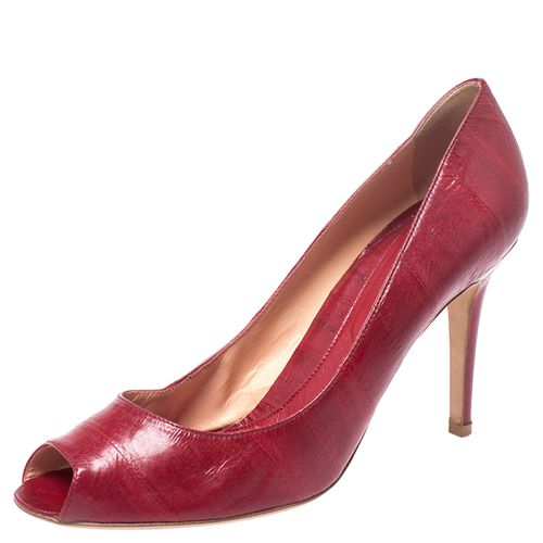 Leather Peep Toe Pumps Size 40 - Sergio Rossi - Modalova