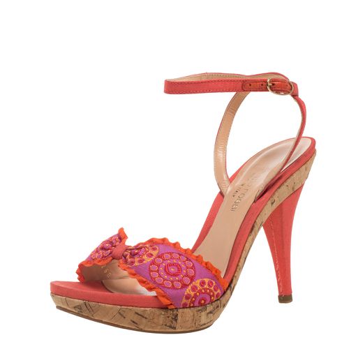 Embroidered Strap Sandals Size 37.5 - Sergio Rossi - Modalova