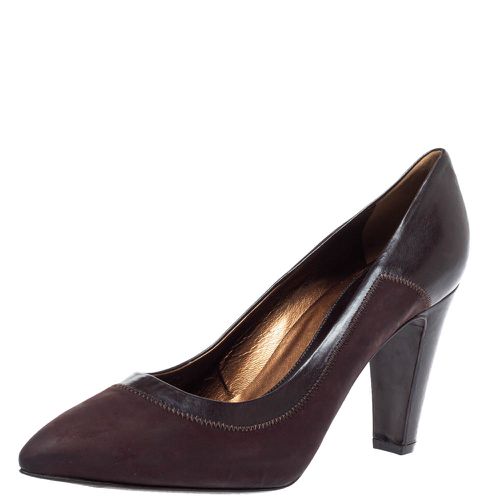 Nubuck Leather Platform Pointed Toe Pumps Size 39.5 - Sergio Rossi - Modalova