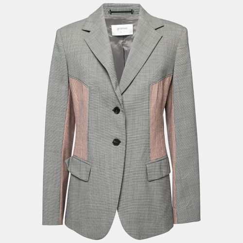 Pink Patterned Wool Single-Breasted Blazer M - Sportmax - Modalova