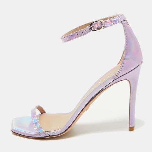 Iridescent Leather Ankle Strap Sandals Size 39 - Stuart Weitzman - Modalova