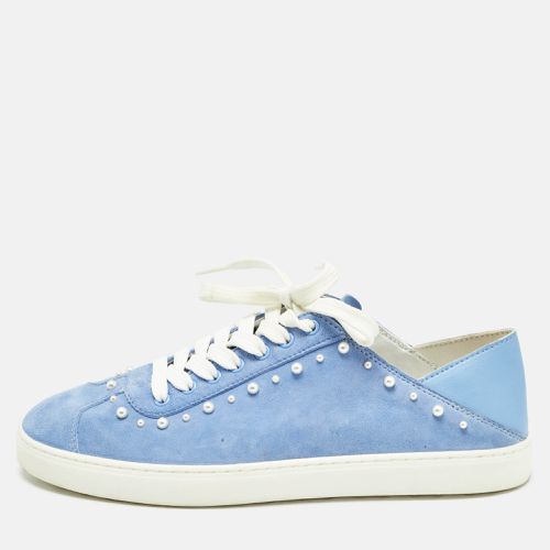 Suede Pear Embellished Lace Up Sneakers Size 39.5 - Stuart Weitzman - Modalova