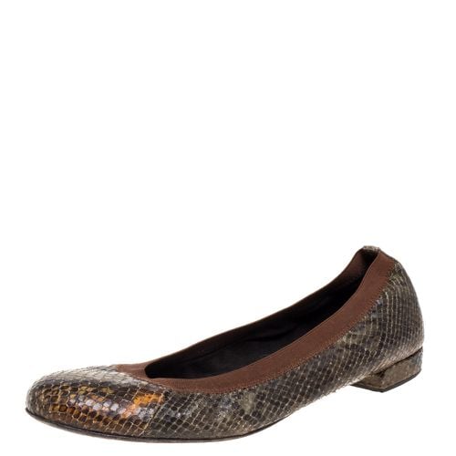 Python Embossed Ballet Flats Size 41 - Stuart Weitzman - Modalova