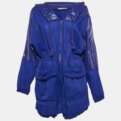 Adidas x Coated Nylon Cinched Waist Windbreaker Hoodie Jacket XS - Stella McCartney - Modalova