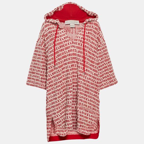 I Love You Print Cotton Terry Poncho XL - Stella McCartney - Modalova