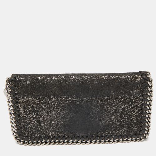 Shimmer Faux Suede Falabella Continental Wallet - Stella McCartney - Modalova