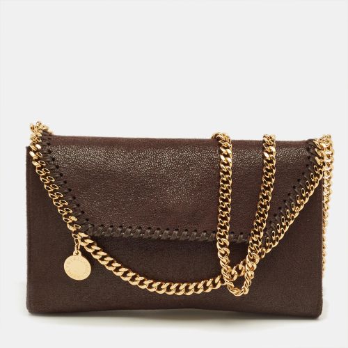 Dark Faux Leather Mini Falabella Flap Crossbody Bag - Stella McCartney - Modalova
