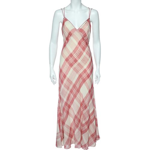 Checkered Cross Back Detail Maxi Dress S - Polo Ralph Lauren - Modalova