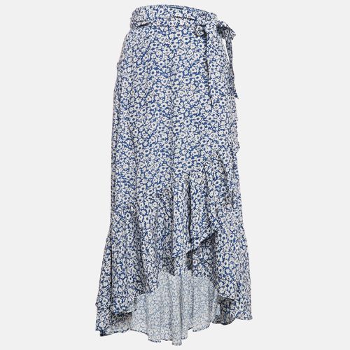 Floral Print Viscose Ruffled Midi Wrap Skirt M - Polo Ralph Lauren - Modalova