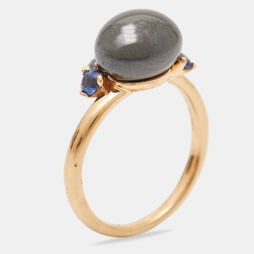 Capri Ceramic Sapphire 18K Rose Gold Ring Size 53 - Pomellato - Modalova