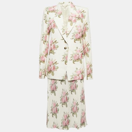 Rose Print Cotton and Plisse Skirt Suit M/L - Paco Rabanne - Modalova