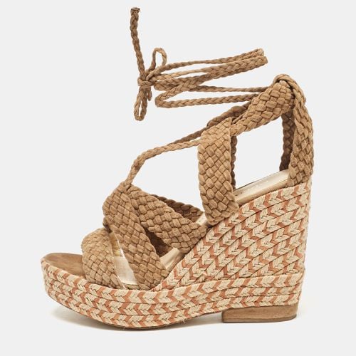 Paloma Barceló Woven Suede Ankle Wrap Espadrille Wedge Sandals Size 38 - Paloma Barceló - Modalova