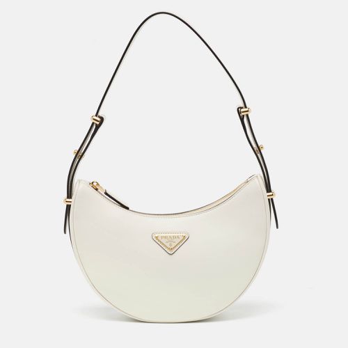 Leather Arqué Shoulder Bag - Prada - Modalova