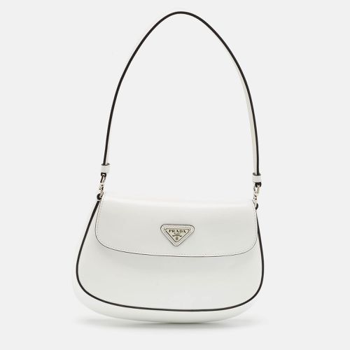 Glossy Leather Cleo Flap Bag - Prada - Modalova