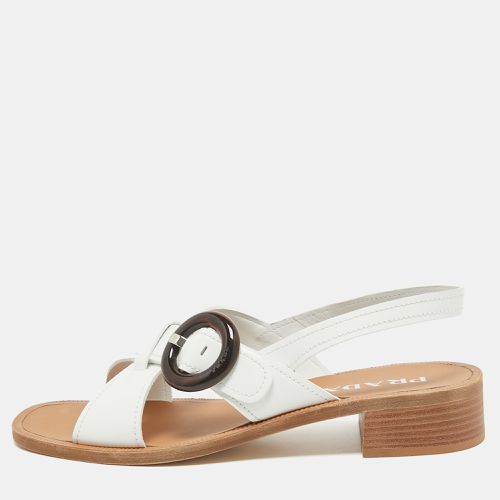 Patent Leather Slingback Sandals 41 - Prada - Modalova