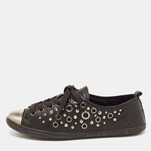 Leather Studded Low Top Sneakers Size 37 - Prada Sport - Modalova