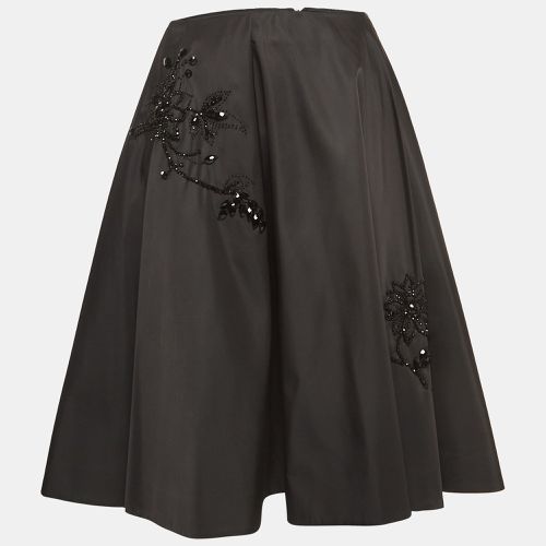 Beaded Nylon Pleated Midi Skirt S - Prada - Modalova