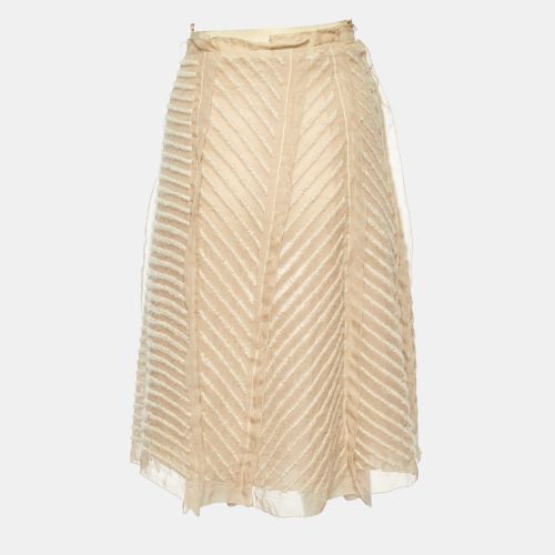 Embroidered Chiffon Midi Skirt M - Prada - Modalova