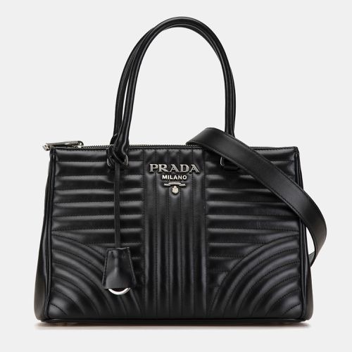 Soft Calf Impunture Diagramme Double Zip Tote - Prada - Modalova